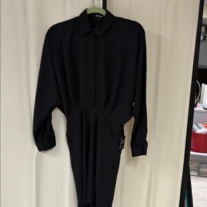 Express Sophisticated Black Long Sleeve Dress